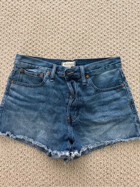 Madewell Indigo Denim High-Rise Cutoff Shorts